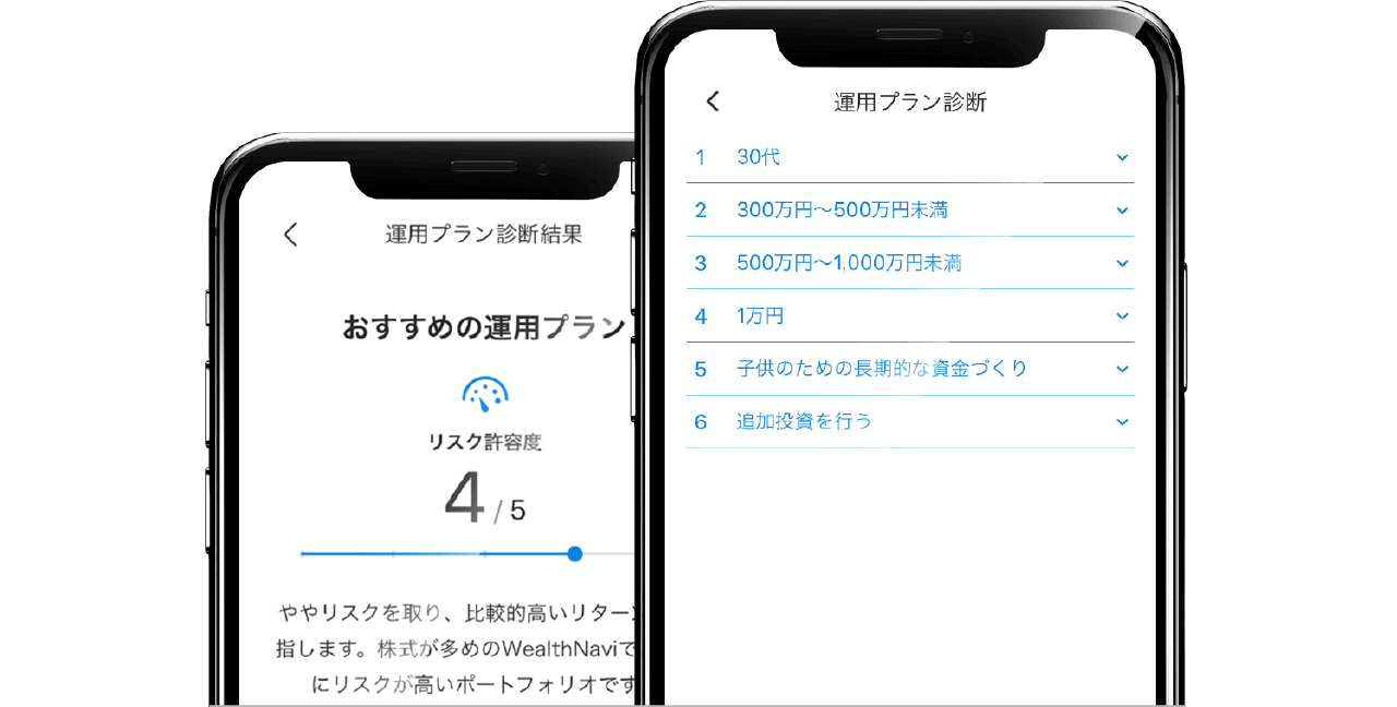 運用プラン診断の画面