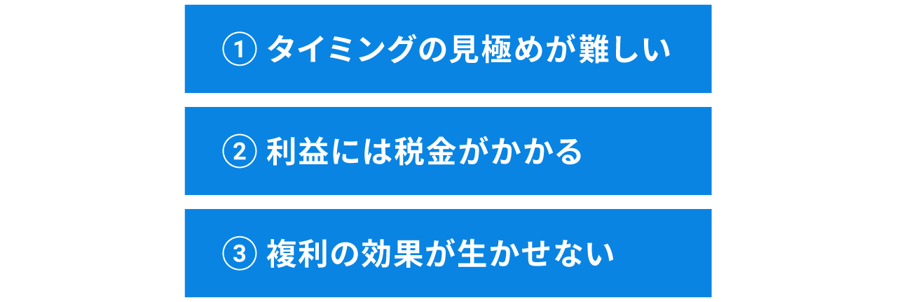 長期・積立・分散を行う上で、利益確定のデメリット