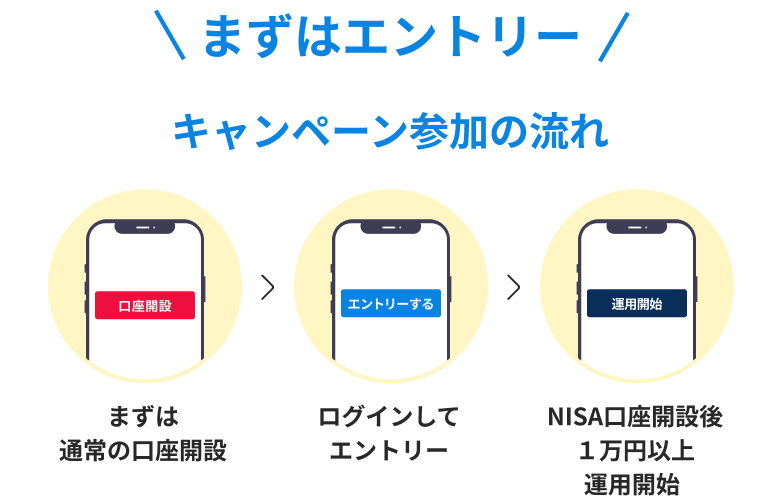 まずはエントリー キャンペーン参加の流れ