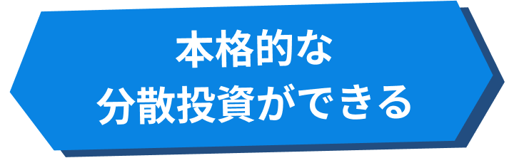 本格的な分散投資ができる
